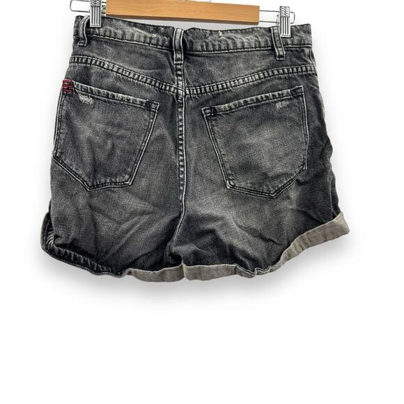 Urban Outfitters BDG Charcoal Gray Wash Distressed Rolled Hem Shorts Sz 26 - Picture 2 of 8